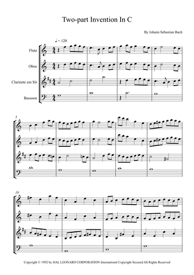 Two-part Invention In C (arr. Fernanda Moura)