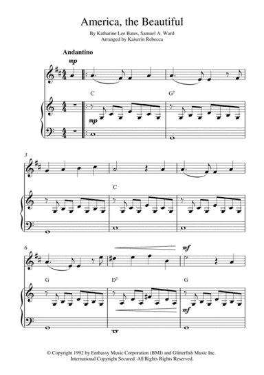 America The Beautiful (arr. Kaiserin Rebecca)