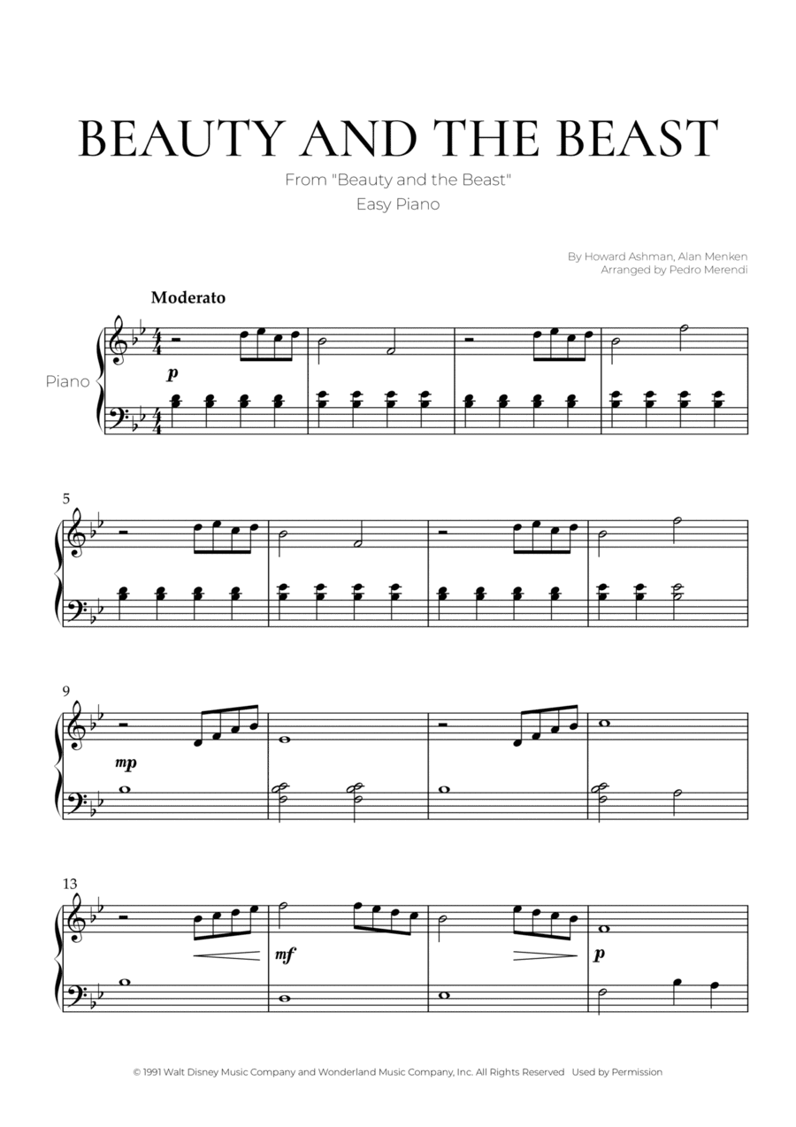 Beauty And The Beast (arr. Pedro Merendi)