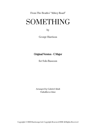 Something (arr. Gabriel Altali - @altalibrocchine)
