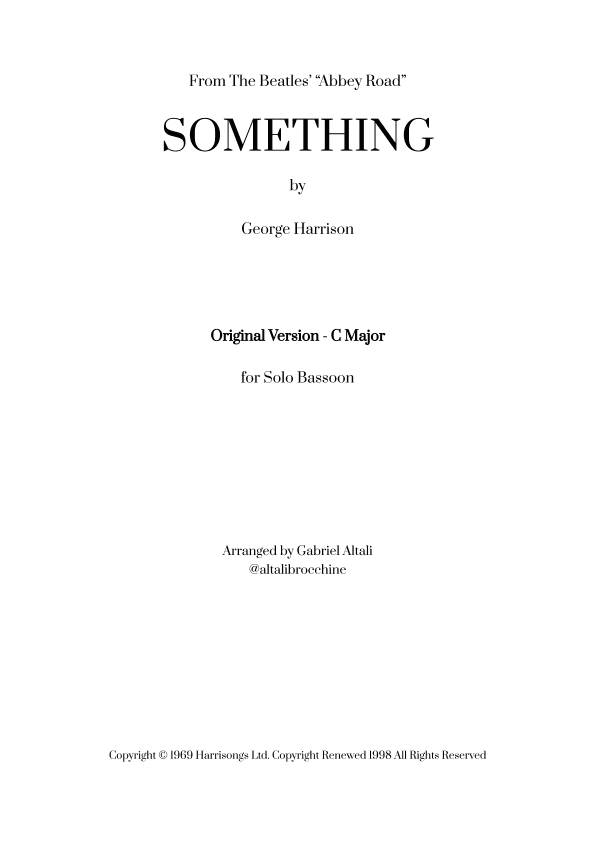 Something (arr. Gabriel Altali - @altalibrocchine)