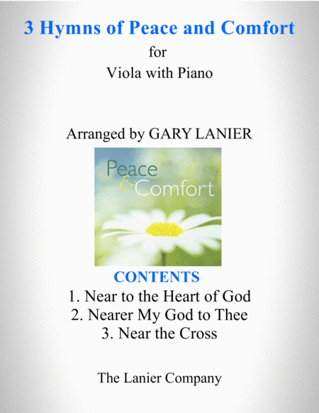 3 HYMNS OF PEACE AND COMFORT (for Viola with Piano - Instrument Part included) (arr. Gary Lanier)