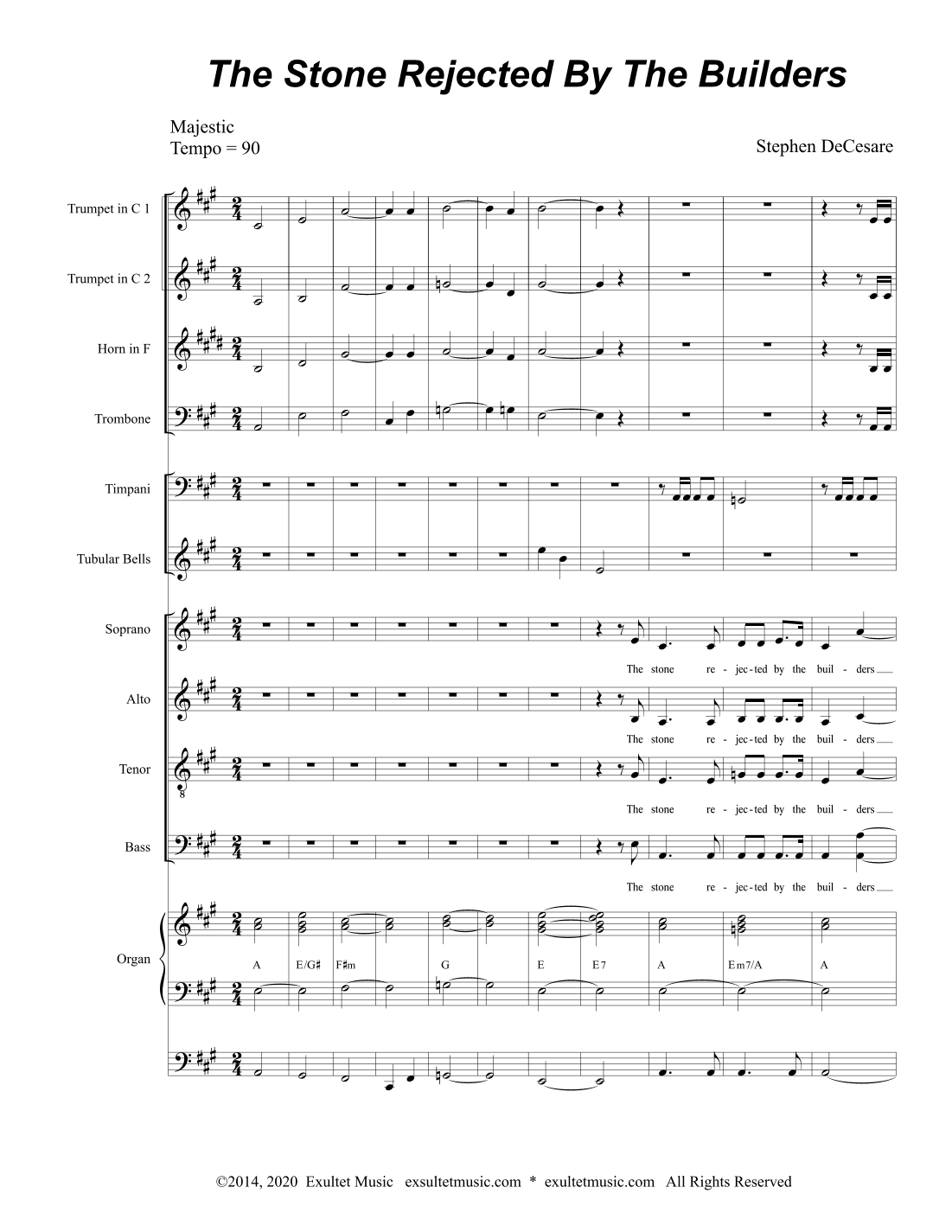 The Stone Rejected By The Builders (Full Score)