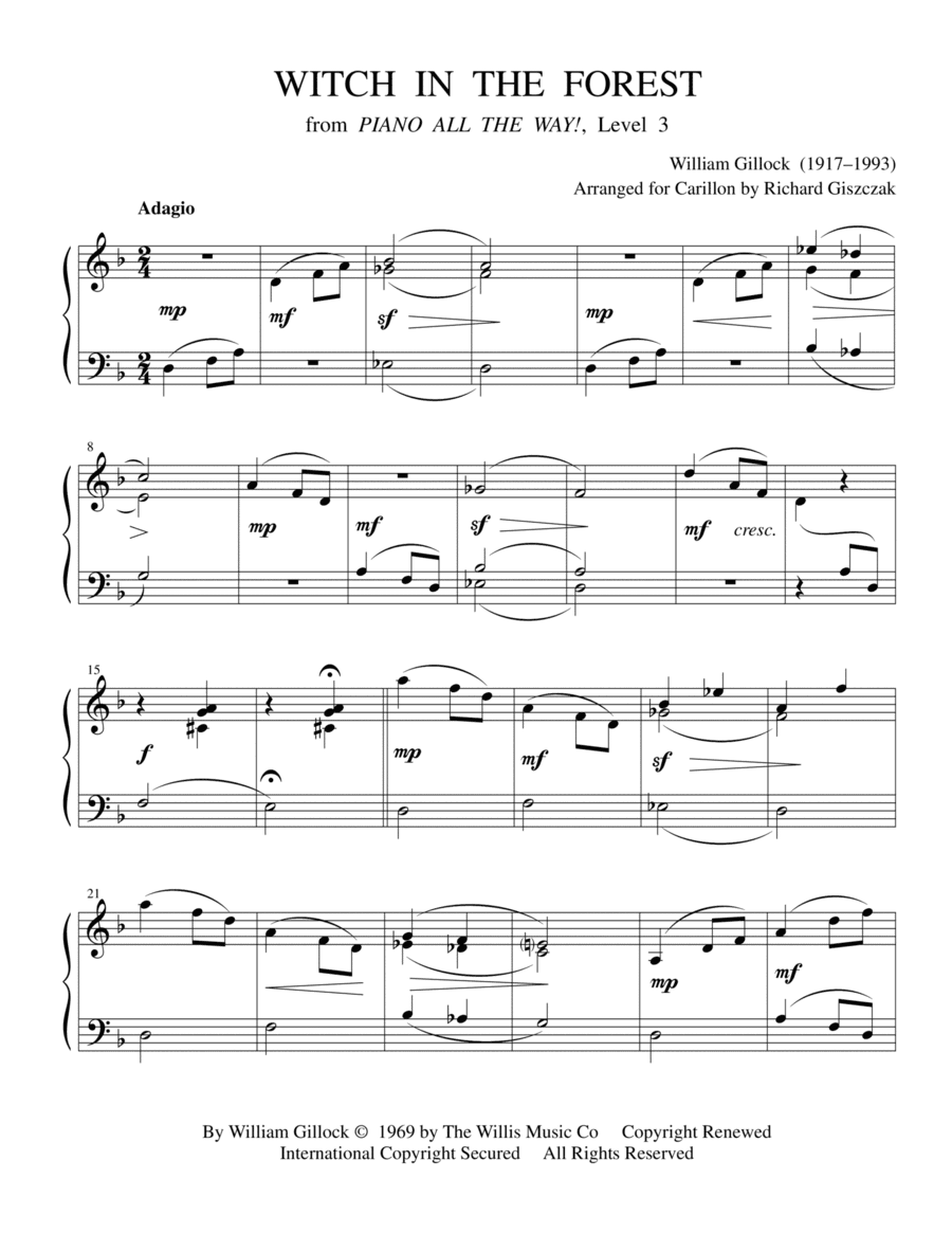 Witch In The Forest (arr. Richard Giszczak)