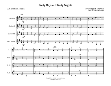 Forty Day and Forty Nights (arr. Dominic Meccia)
