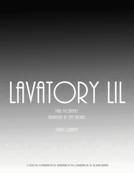 Lavatory Lil (arr. Jeff Tincher)