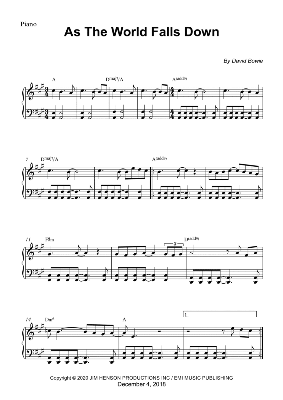 As The World Falls Down (arr. Wesley S. SIlva)