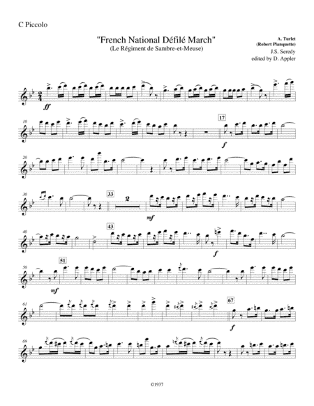 French National Defile (arr. J.Seredy edited by Diana L. Appler)
