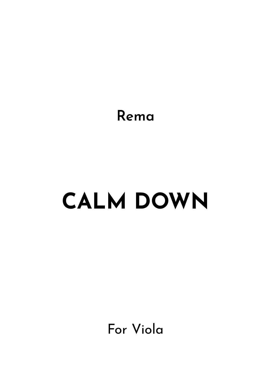 Calm Down (arr. Jireh J.)