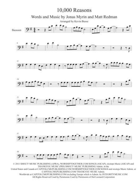 10,000 Reasons (Bless The Lord) (arr. Kevin Busse)