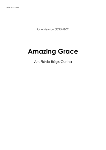Amazing Grace (arr. Flávio Régis Cunha)