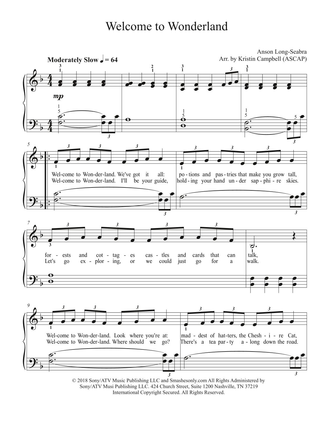 Welcome To Wonderland (arr. Kristin Coleman Campbell)