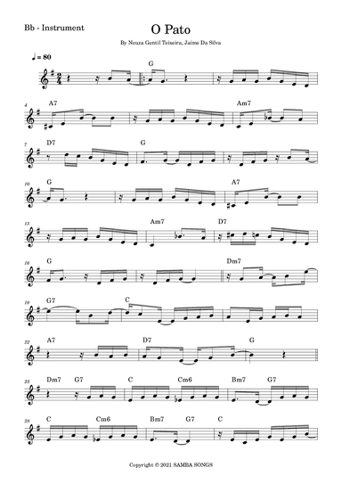 O Pato (the Duck) (arr. Fabio Eduardo de Oliveira)