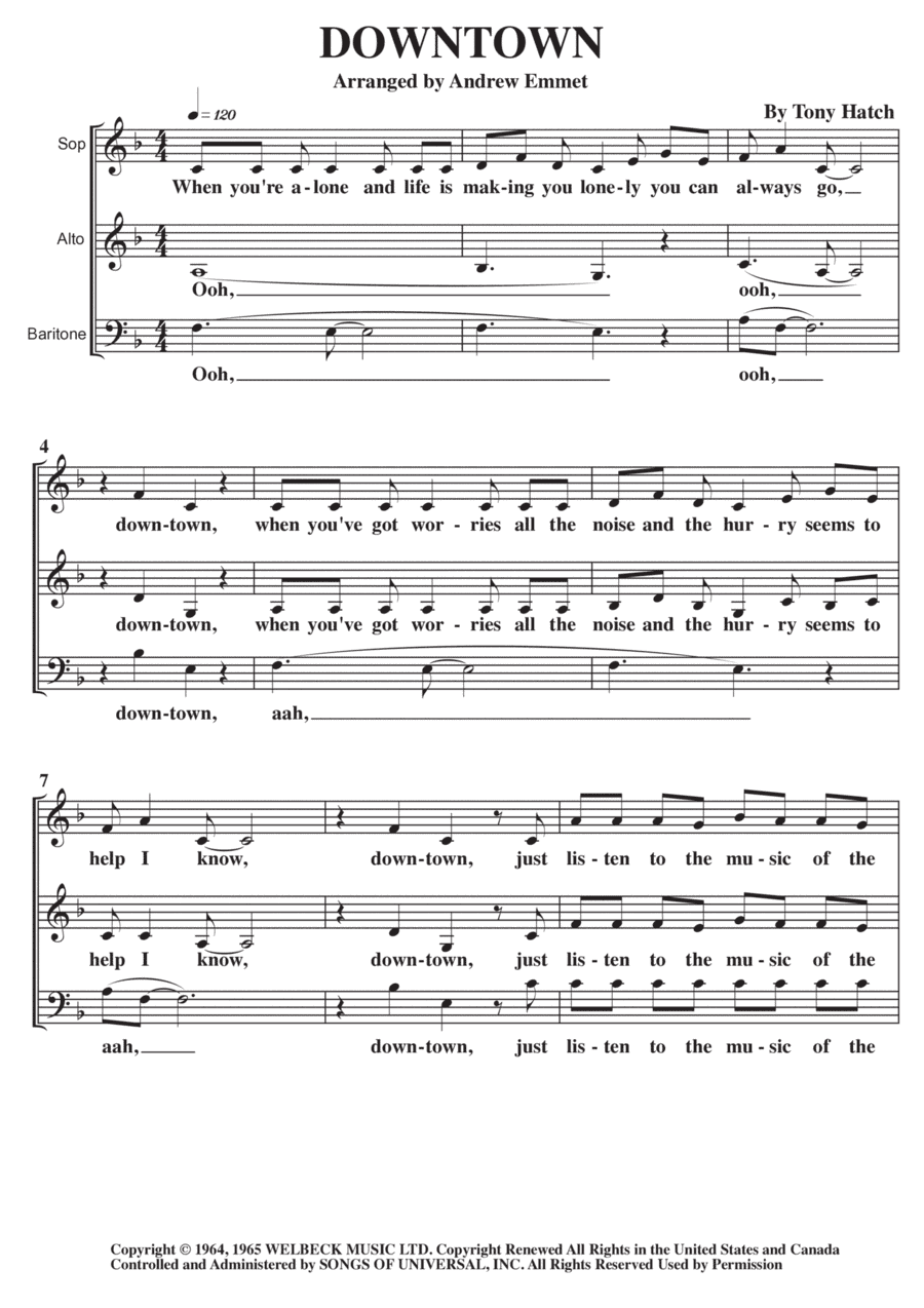 Downtown (arr. Andrew Emmet)