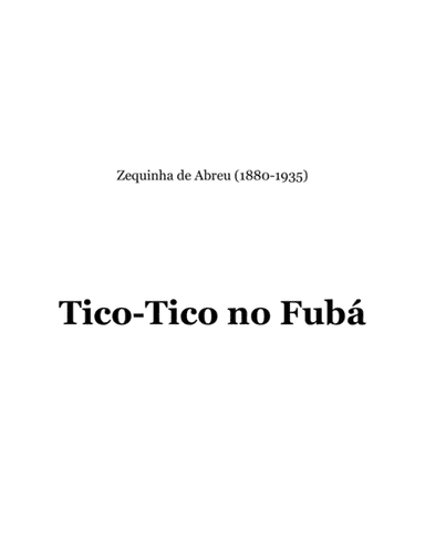 Tico Tico No Fuba (arr. Mike Porcel)