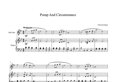 Pomp And Circumstance - Edward Elgar (Alto Sax + Piano) (arr. Digital Book Music)
