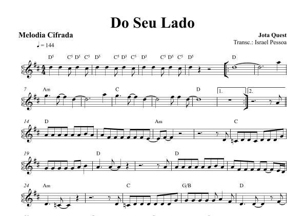 Do Seu Lado (arr. Israel Pessoa)