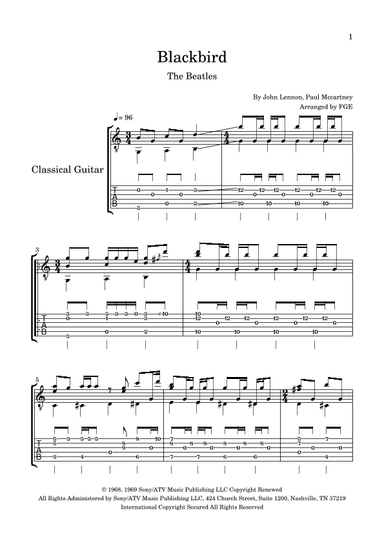 Blackbird (arr. FGE)