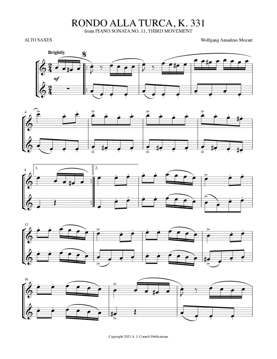 Rondo alla turca (from Piano Sonata No. 11, K. 331) (arr. Mark Phillips)