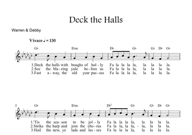 Deck the Halls (arr. Warren & Debby)