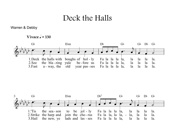 Deck the Halls (arr. Warren & Debby)