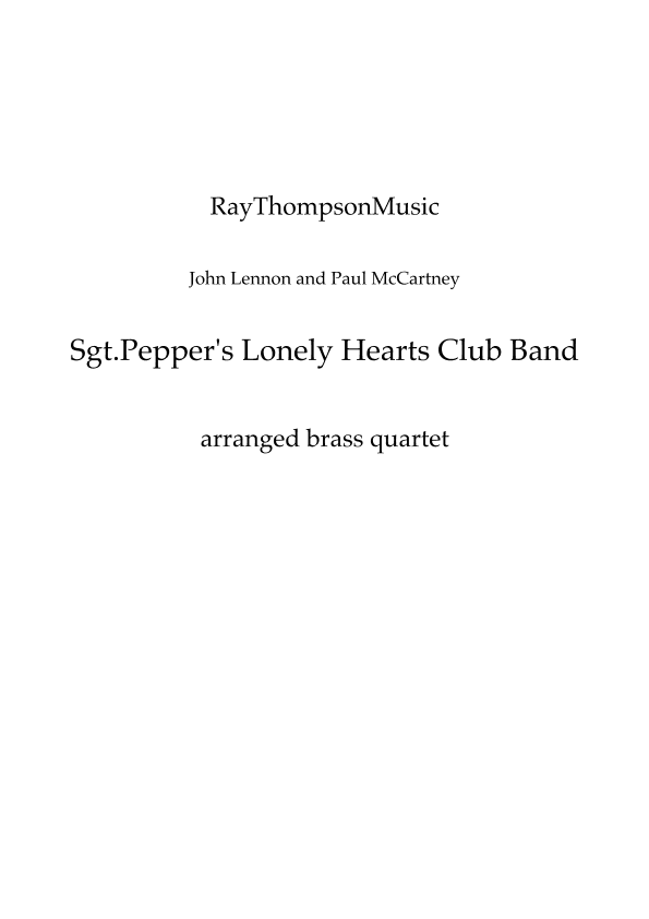 Sgt. Pepper's Lonely Hearts Club Band (arr. Ray Thompson)