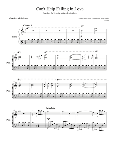 Can't Help Falling In Love (arr. Joslin)