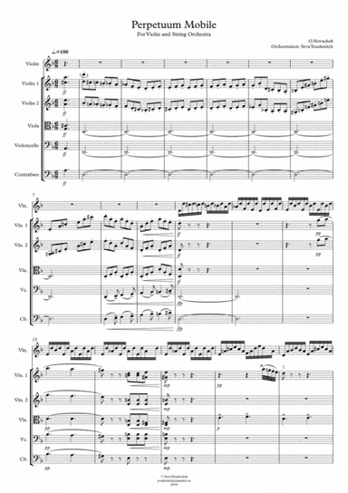 O.Novachek "Perpetuum Mobile" For Violin and String Orchestra (arr. Seva Youdenitch)