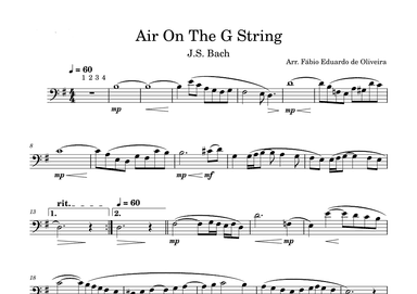 Air On The G String (Bach) - Easy Arrangement (arr. Fabio Eduardo de Oliveira)