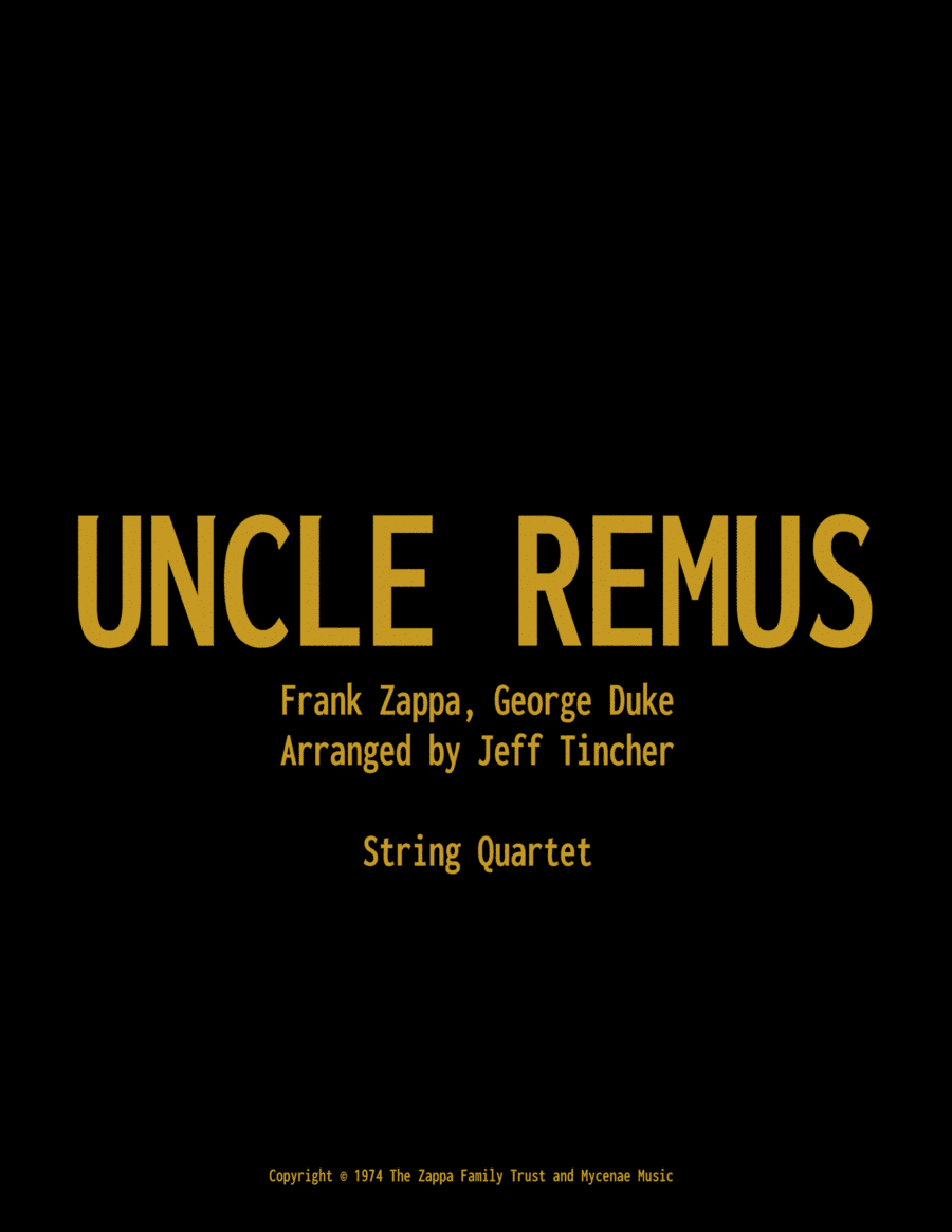 Uncle Remus (arr. Jeff Tincher)
