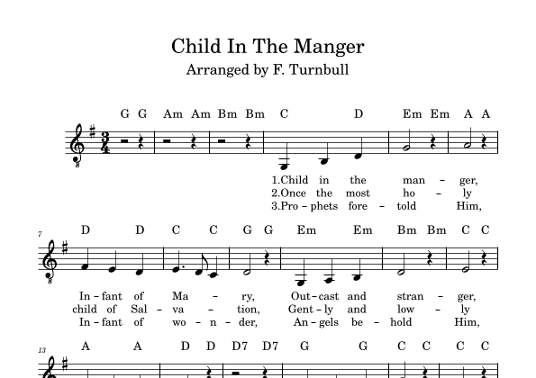 Child In The Manger (arr. F. Turnbull)