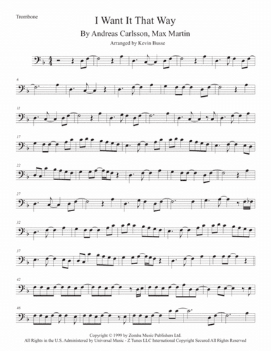 I Want It That Way (arr. Kevin Busse)