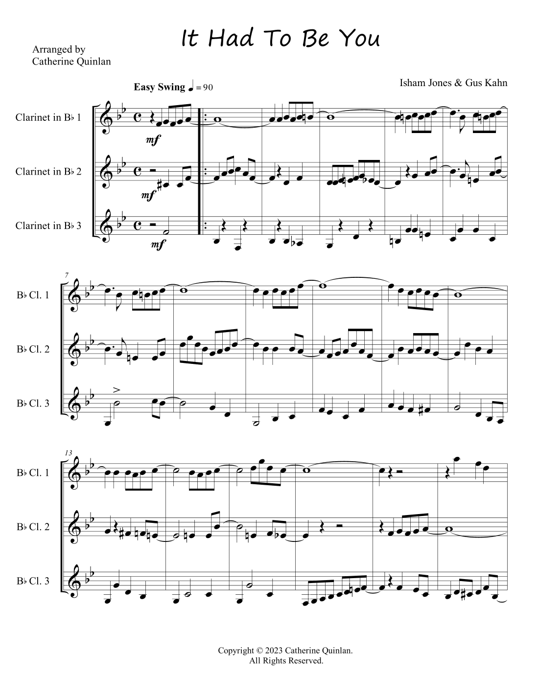 It Had To Be You (arr. Catherine Quinlan)