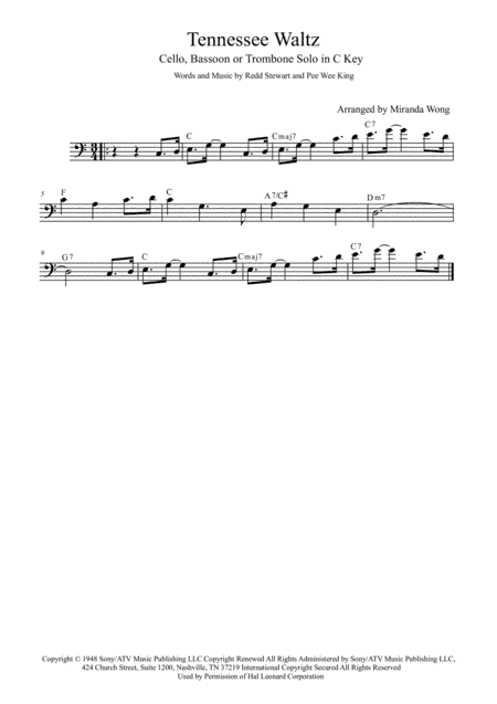 Tennessee Waltz (arr. Miranda Wong)