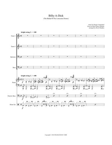 Billy A Dik The Ballad Of The Lonesome Drums (arr. David Maddux)