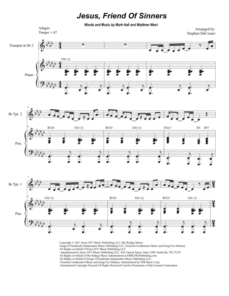 Jesus, Friend Of Sinners (arr. Stephen DeCesare)