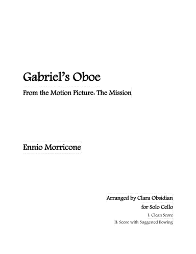 Gabriel's Oboe (arr. Clara Obsidian)