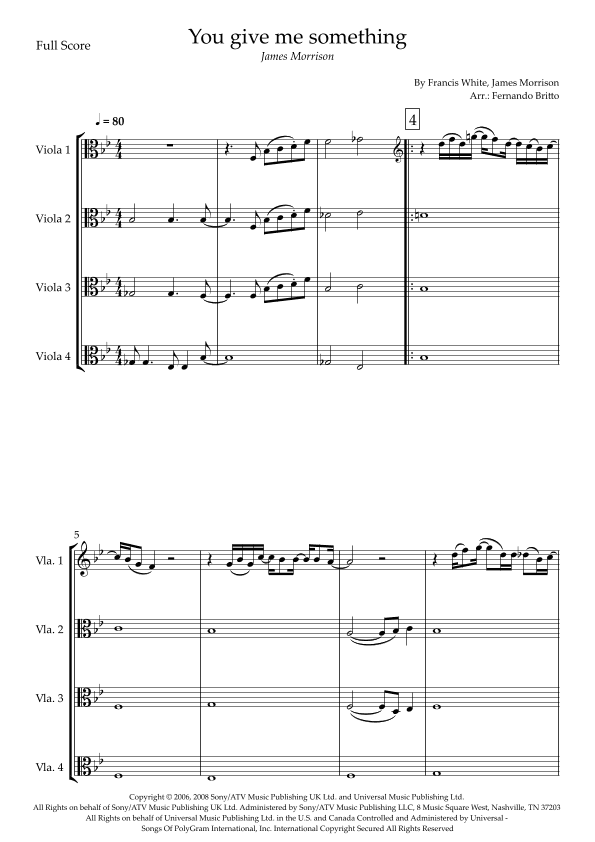 You Give Me Something (arr. Fernando Britto)