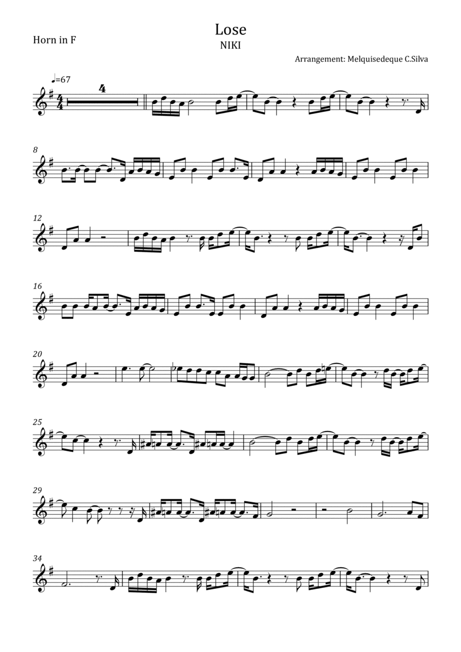 Lose (arr. Melquisedeque C.Silva)