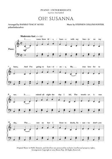 Oh! Susanna (arr. Danilo "Daca" Alves)