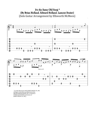 It's The Same Old Song (arr. Ellsworth McMeen)