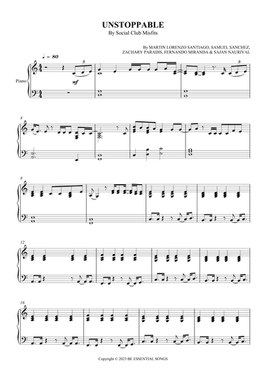 Unstoppable (arr. SCMusic)
