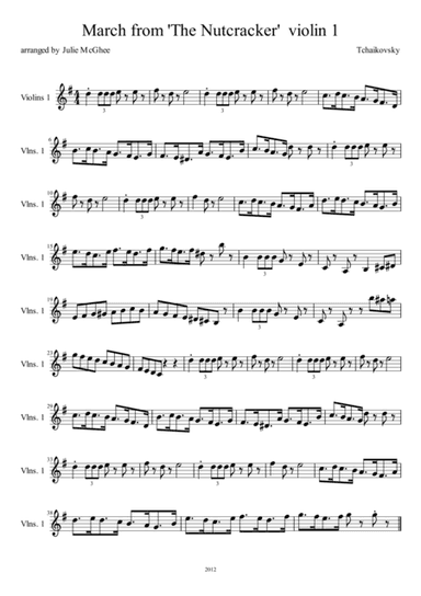 March from "The Nutcracker" Violin 1 (arr. Julie McGhee)