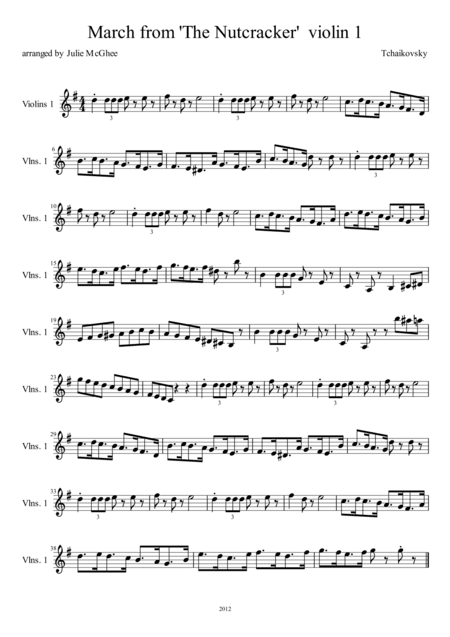 March from "The Nutcracker" Violin 1 (arr. Julie McGhee)