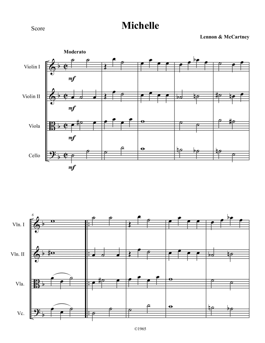 Michelle (arr. Tom Strauch)