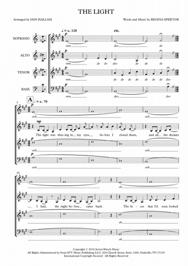 The Light (arr. Iain Hallam)