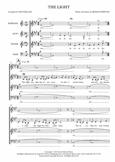 The Light (arr. Iain Hallam)