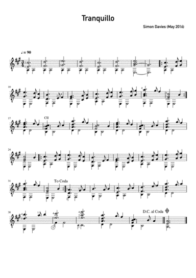 Tranquillo - solo guitar