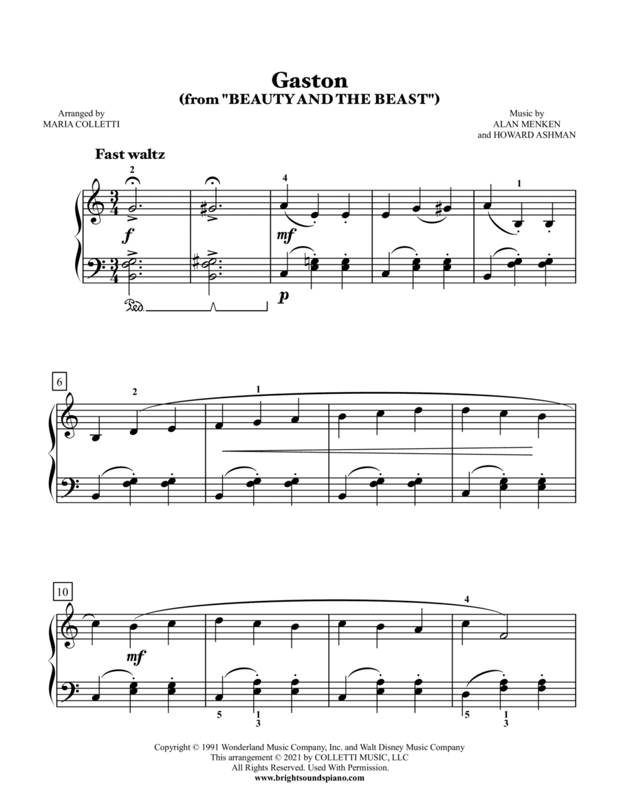 Gaston (arr. Maria Colletti)