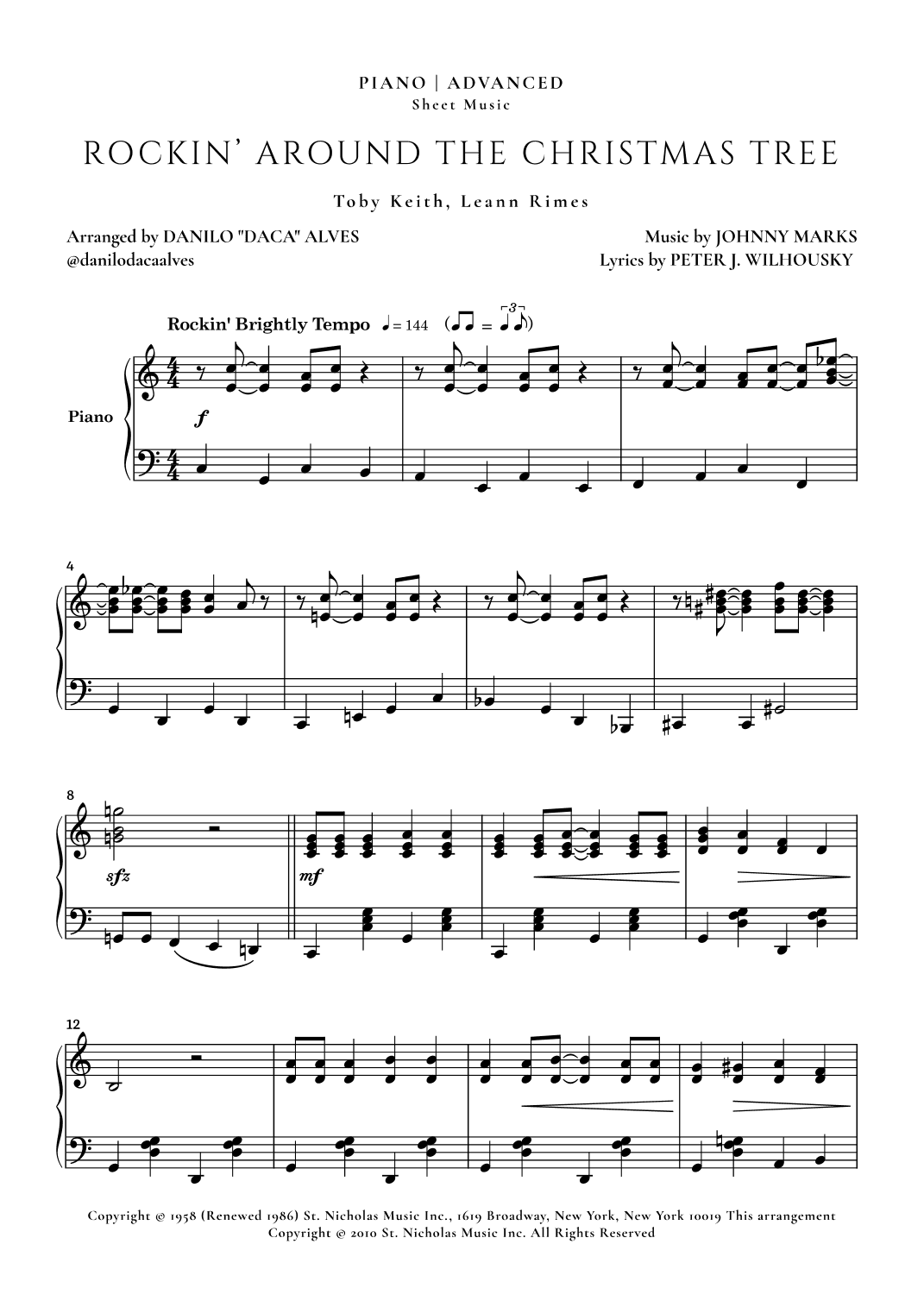 Rockin' Around The Christmas Tree (arr. Danilo "Daca" Alves)